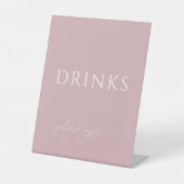 Signe De Table Boissons de Baby shower Rose Dusty Whimsical (Recto)