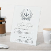 Signe De Table Boissons de signature d'ancre côtière menu mariage (In SItu)