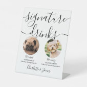 Signe De Table Boissons de signature de chien de compagnie de mar (Recto)