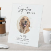 Signe De Table Boissons de signature de mariage de chien  (In SItu)