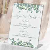 Signe De Table Boissons de signature Personnalisé Mariage Eucalyp