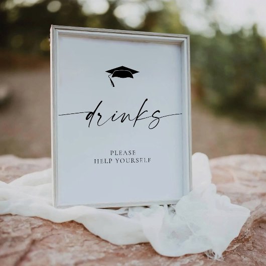 Signe De Table Boissons minimalistes