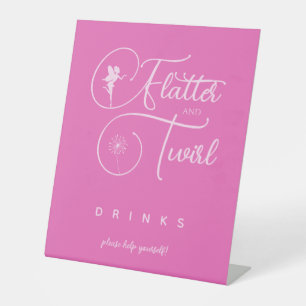 Signe De Table Boissons minimalistes Fairy Birthday Party