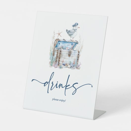Signe De Table Boissons Nautiques Baby showers Ahoy (Recto)