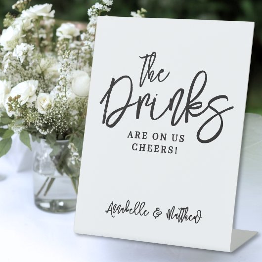 Signe De Table Boissons Offertes Bar Ouvert