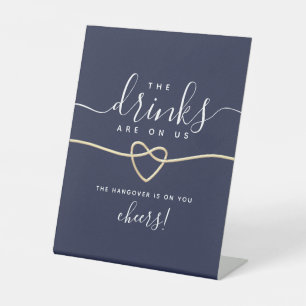 Signe De Table Boissons offertes par nous Mariage humouristique B