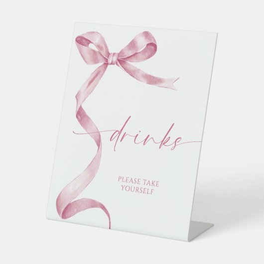 Signe De Table Boissons Rose Bow (Recto)