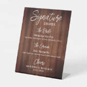 Signe De Table Boissons Rustiques Signature Bar Mariage personnal (Recto)