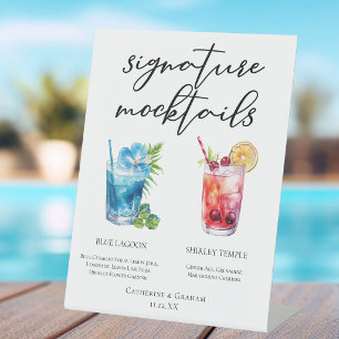 Signe De Table Boissons sans alcool pour fête au bord de la pisci