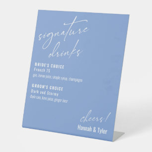Signe De Table Boissons Signature Contemporaines Bleu Pervenche