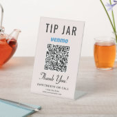 Signe De Table Boîte à pourboires Code QR Venmo Rose (In SItu)