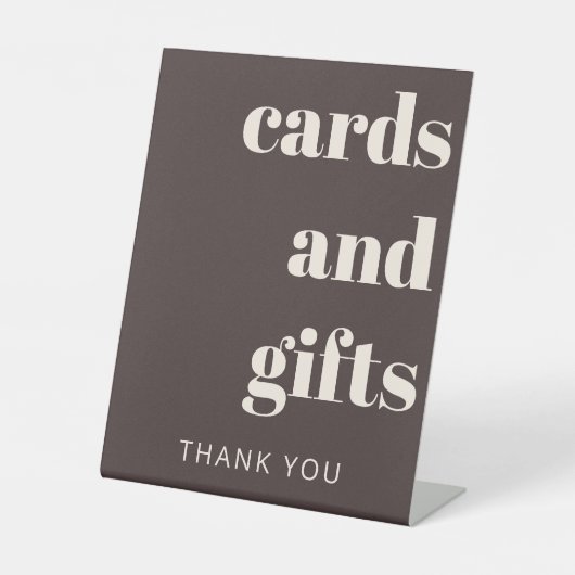 Signe De Table Bold Earthy Brown Modern Wedding Cards Gifts (Recto)