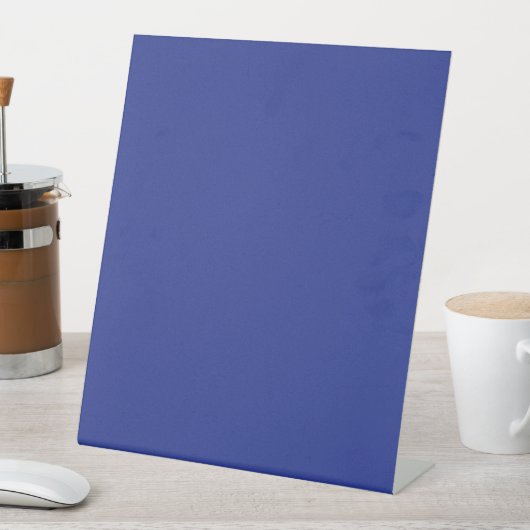 Signe De Table Bold Minimal Wedding Invite in Deep Blue (In SItu)