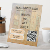 Signe De Table Bold Molded Wooden Texture Construction Business (In SItu)