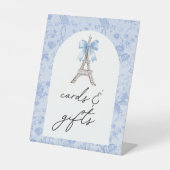 Signe De Table Bon Jour Be Be Blue Toile Livres et Cadeaux (Recto)
