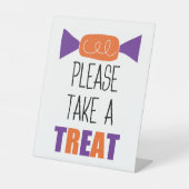 Signe De Table Bonbons d'Halloween S'il vous plaît prendre une re (Recto)