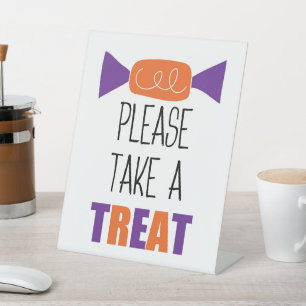 Signe De Table Bonbons d'Halloween S'il vous plaît prendre une re