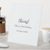 Signe De Table Bonjour 21e anniversaire ajouter nom date simple m (In SItu)