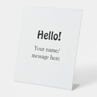 Signe De Table Bonjour ajouter un message de nom simple minimum é