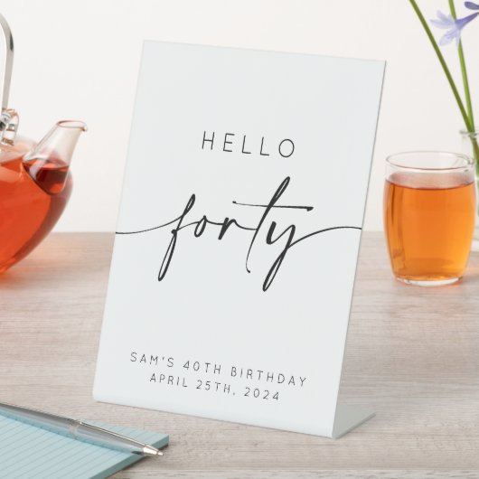 Signe De Table Bonjour Quarante-40e anniversaire (In SItu)