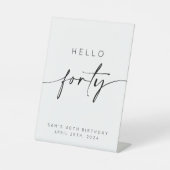 Signe De Table Bonjour Quarante-40e anniversaire (Recto)