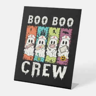 Signe De Table Boo Boo Crew Infirmière d'Halloween