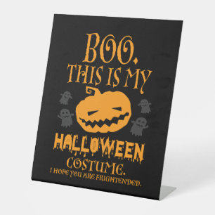 Signe De Table Boo Citrouille Sarcastique drôle Costume d'Hallowe