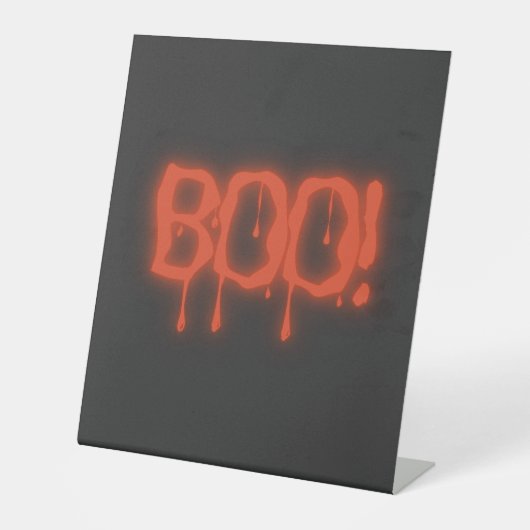 Signe De Table Boo ! - une 👻 effrayante (Recto)
