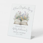 Signe De Table Book New Chapter Wildflower Bridal Shower Sign (Recto)