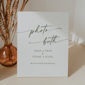 Signe De Table Booth photo Boho Chic Green et White Mariage