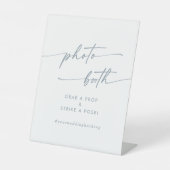 Signe De Table Booth Photo Boho Chic Slate Blue Mariage (Recto)