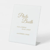 Signe De Table Booth photo Calligraphie Or Simple (Recto)