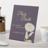 Signe De Table Booth photo Mariage antique Purple Daisy (In SItu)
