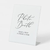 Signe De Table Booth photo Mariage de calligraphie noire délicate (Recto)