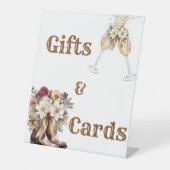 Signe De Table Boots & Bubbly Boho Fête des mariées ouest Bienven (Recto)