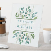 Signe De Table Botanical Green Nom personnalisé (In SItu)