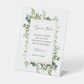 Signe De Table Botanical Greenery Mariage Open Bar (Recto)