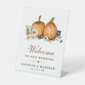 Signe De Table Botanique Automne Citrouille Mariage de automne Bi (Recto)