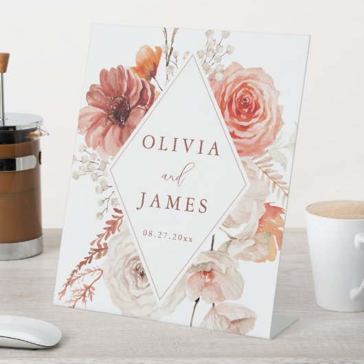 Signe De Table Botanique Boho Floral Frame Mariage (In SItu)