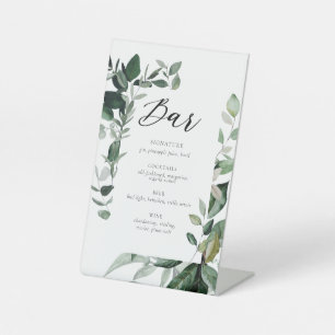 Signe De Table Botanique Mariage Bar Signature Boisson Signal