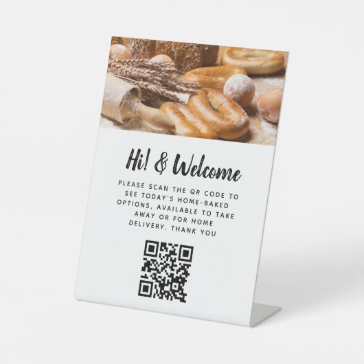 Signe De Table Bouilloire à code QR sans contact client photo per (Recto)