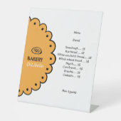 Signe De Table Boulangerie Illustrations de pain Menu & Tarifs (Recto)