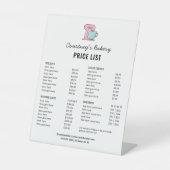 Signe De Table Boulangerie simple et tendance Gâteaux de Clipart  (Recto)