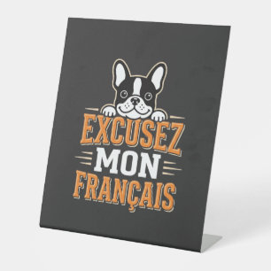 Signe De Table Bouledogue Français Excusez Mon Français Design