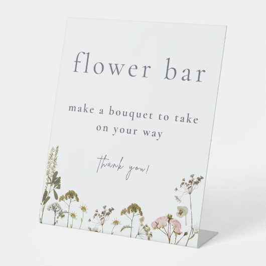 Signe De Table Bouquet bar de fleurs (Recto)