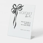 Signe De Table Bouquet Bar de la Fête des mariées d'aquarelle Bow (Recto)