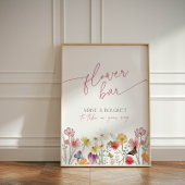 Signe De Table Bouquet fleur sauvage et Butterfly Bar Flower Fave