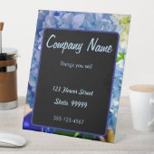 Signe De Table Bouquets d'hydrangées bleu violet (In SItu)