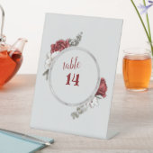 Signe De Table Bourgogne, Blush, White Roses Mariage Numéro de ta (In SItu)