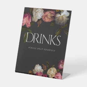 Signe De Table Bourgogne foncée et caconies à la crème Boissons d